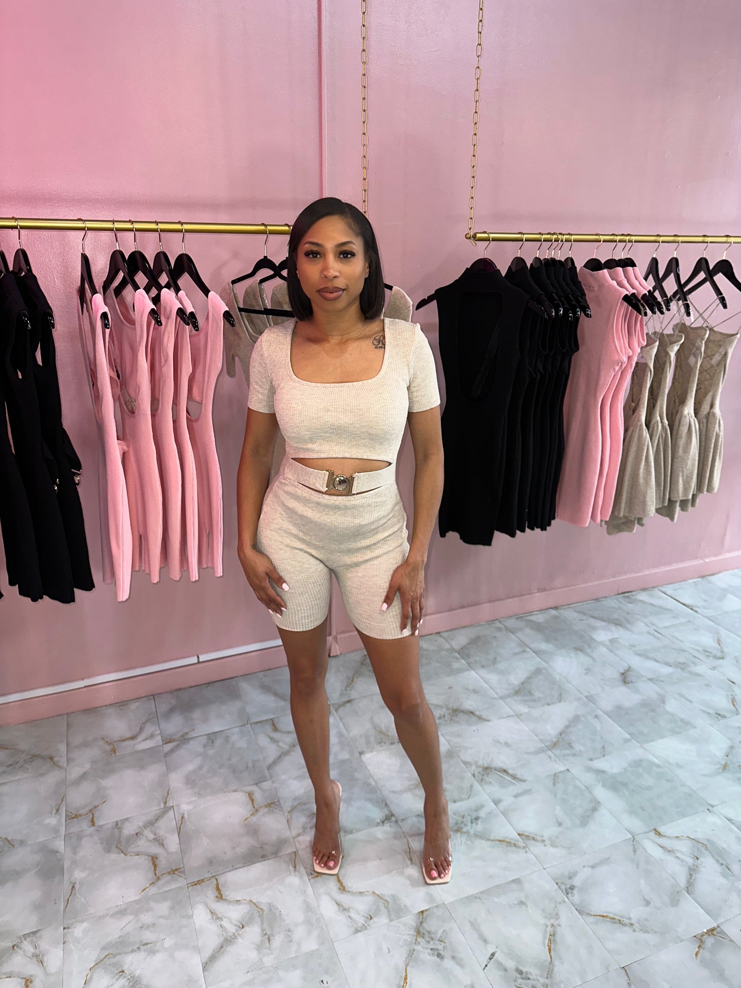 Nude Luxe Romper