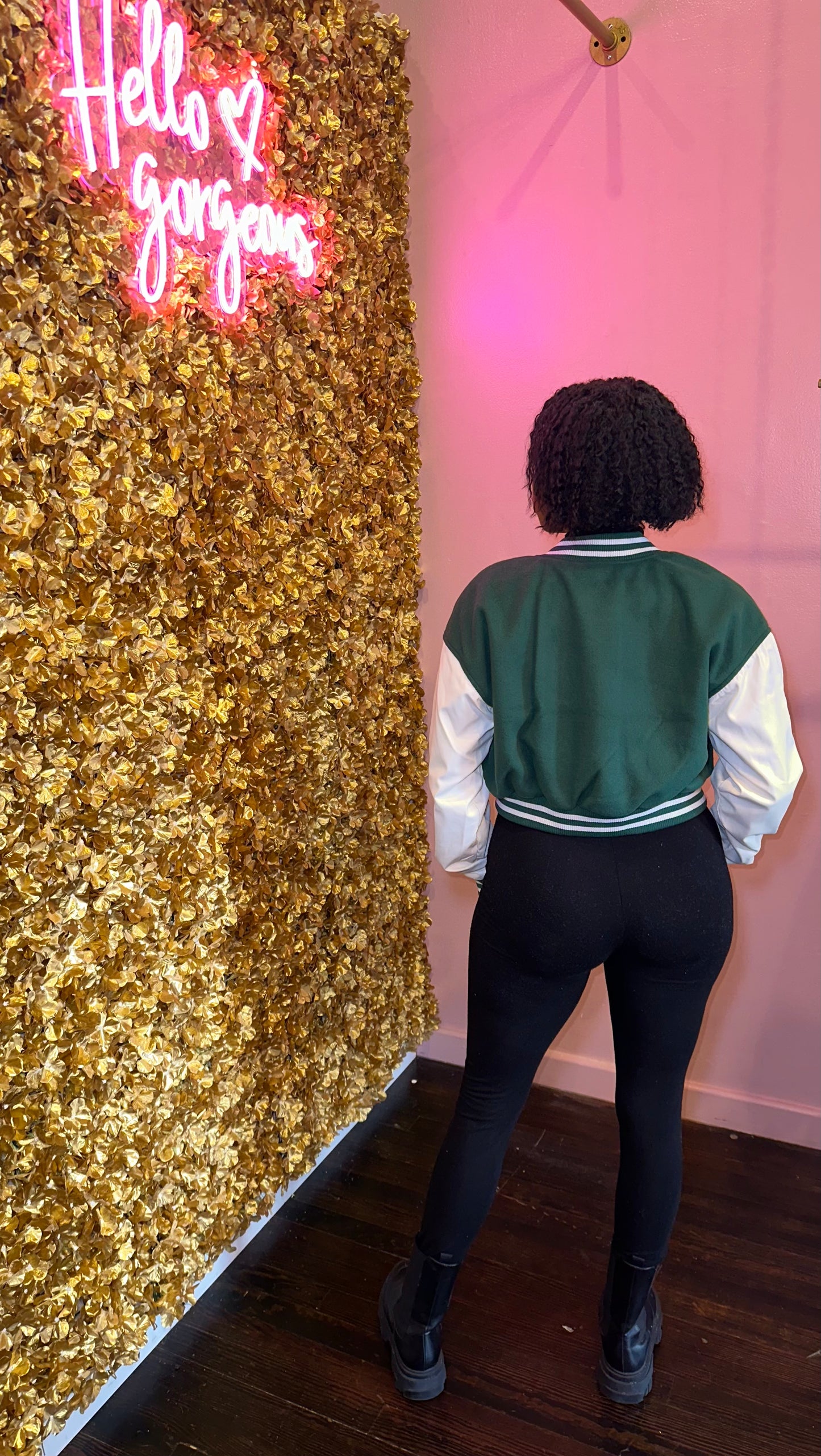 Moss Green Varsity Jacket