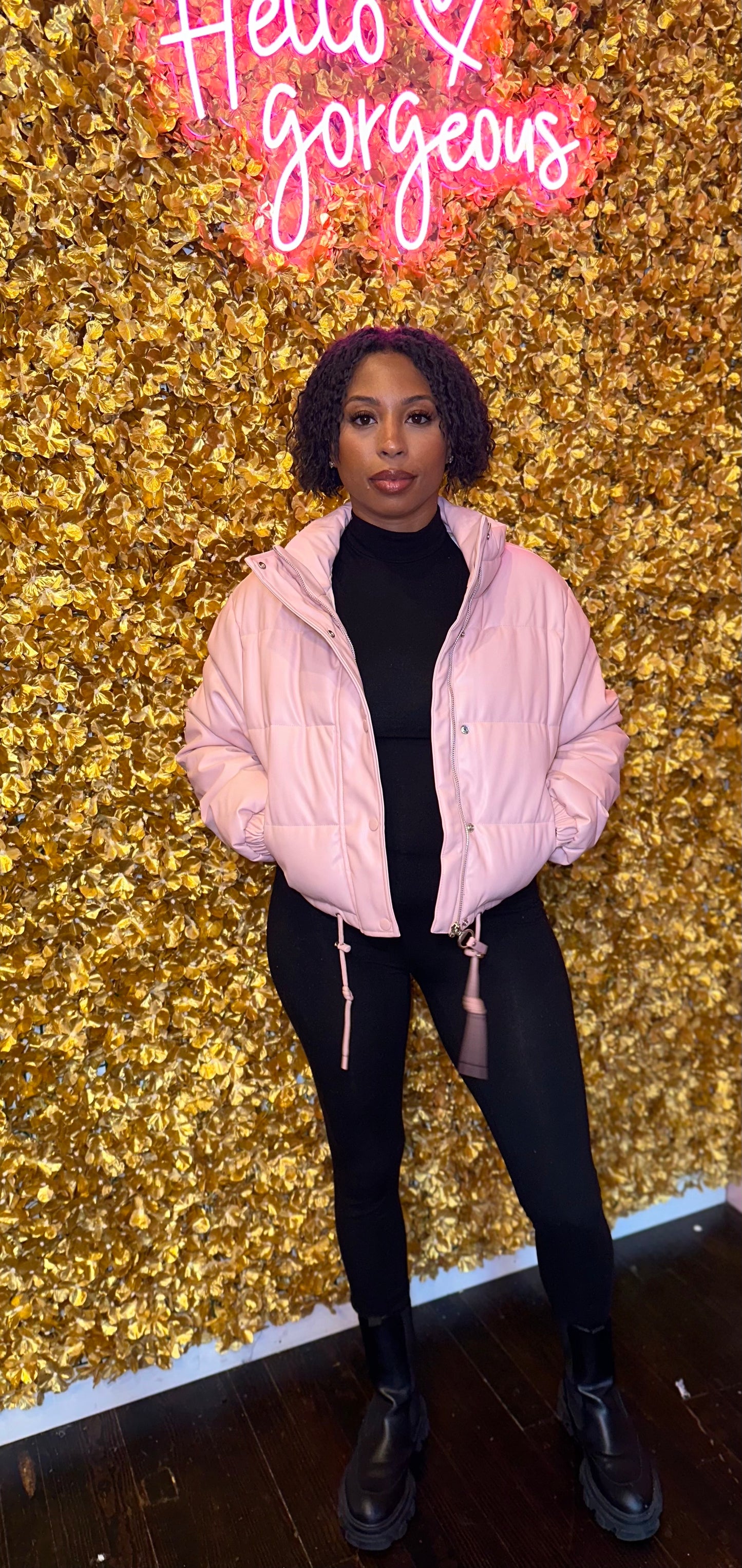 Powder Pink Puffer Coat