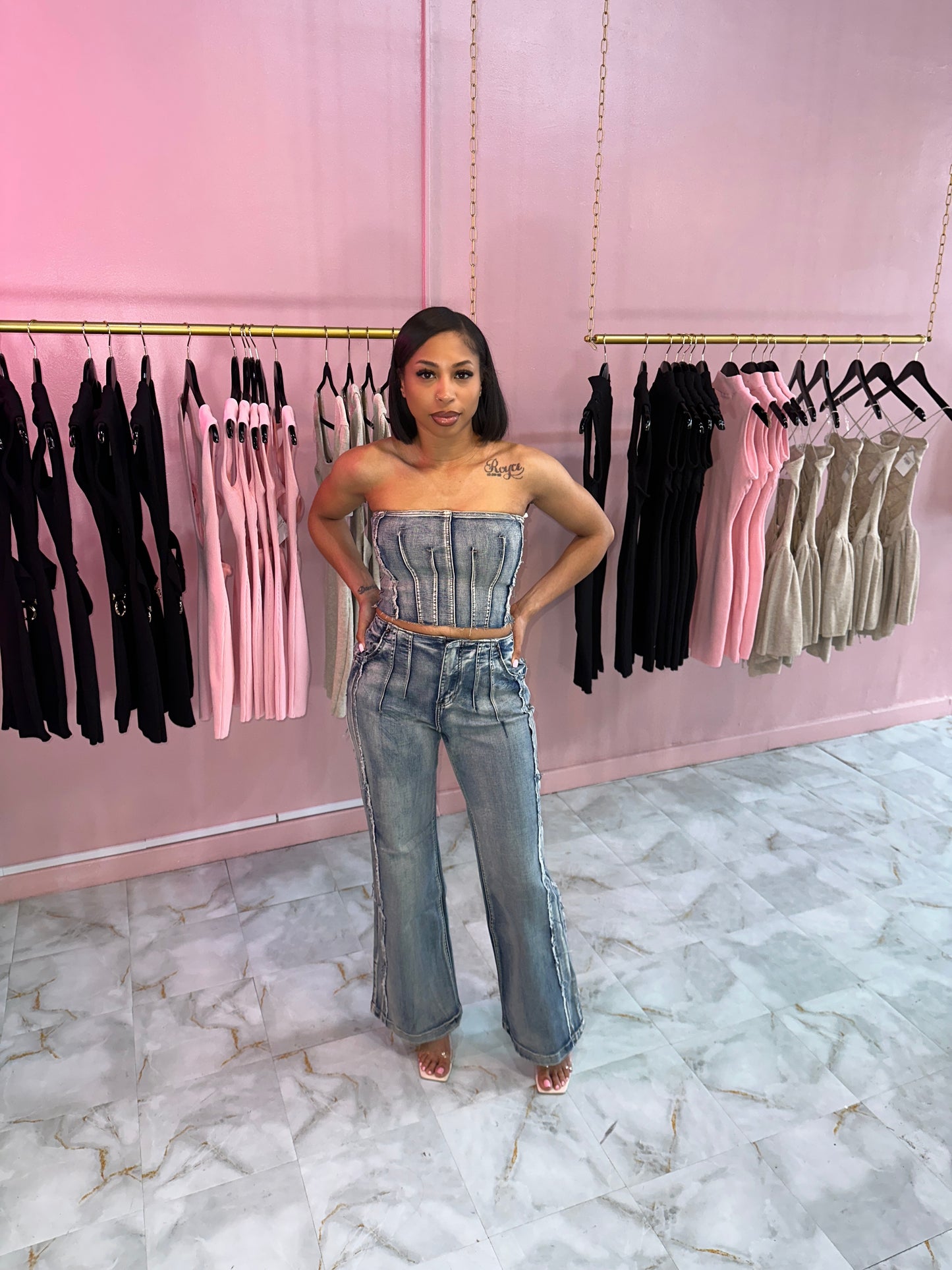 Tinted Denim Top
