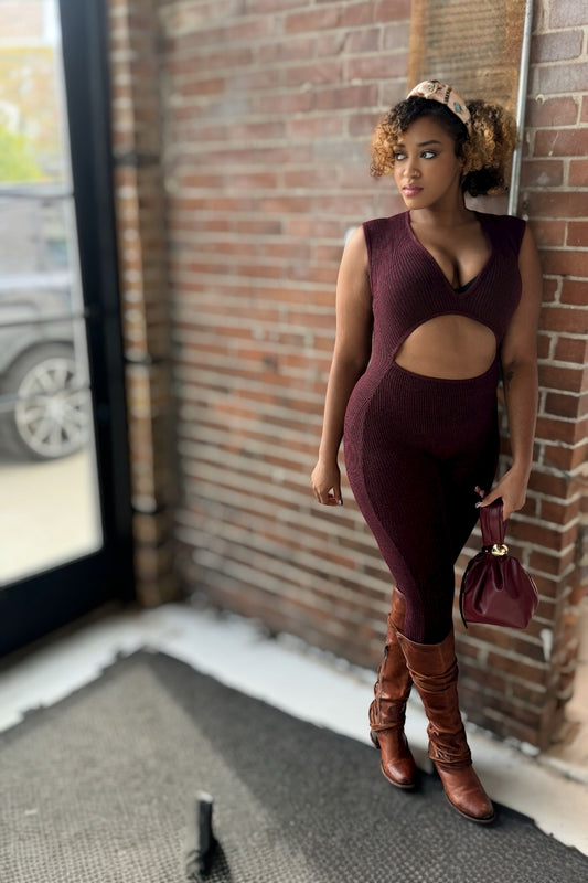 Burgundy Essential Jumpsuit