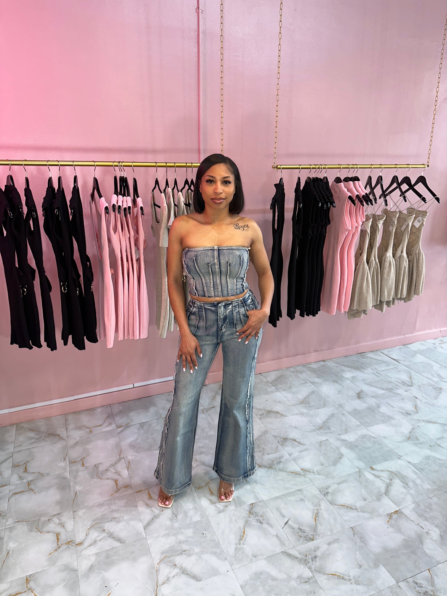 Tinted Denim Top