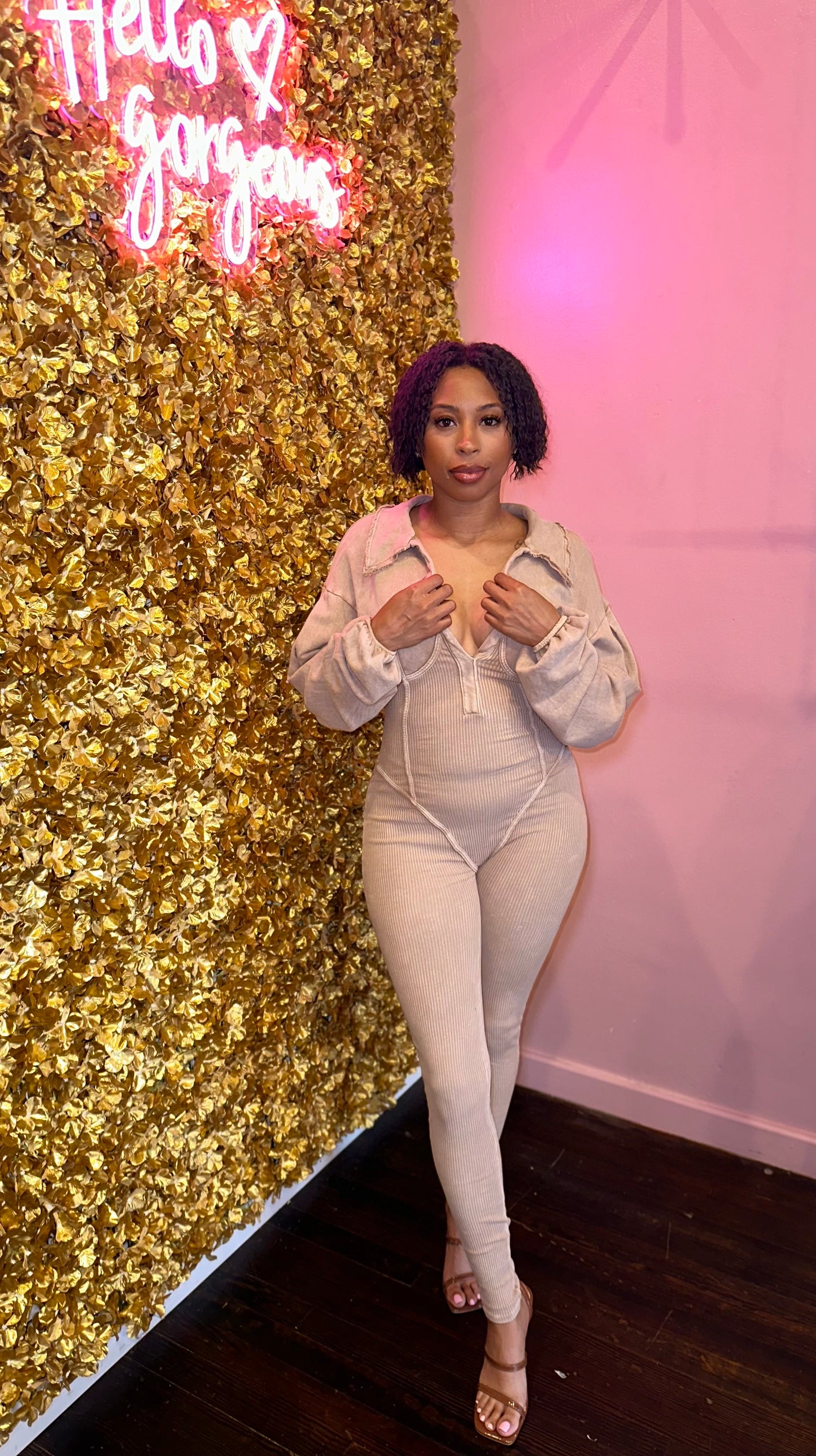 High Society Jumpsuit (Nude)
