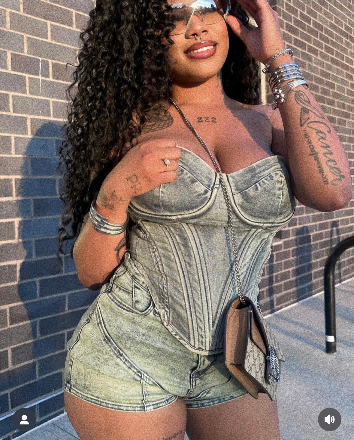 Lightwash Denim Corset