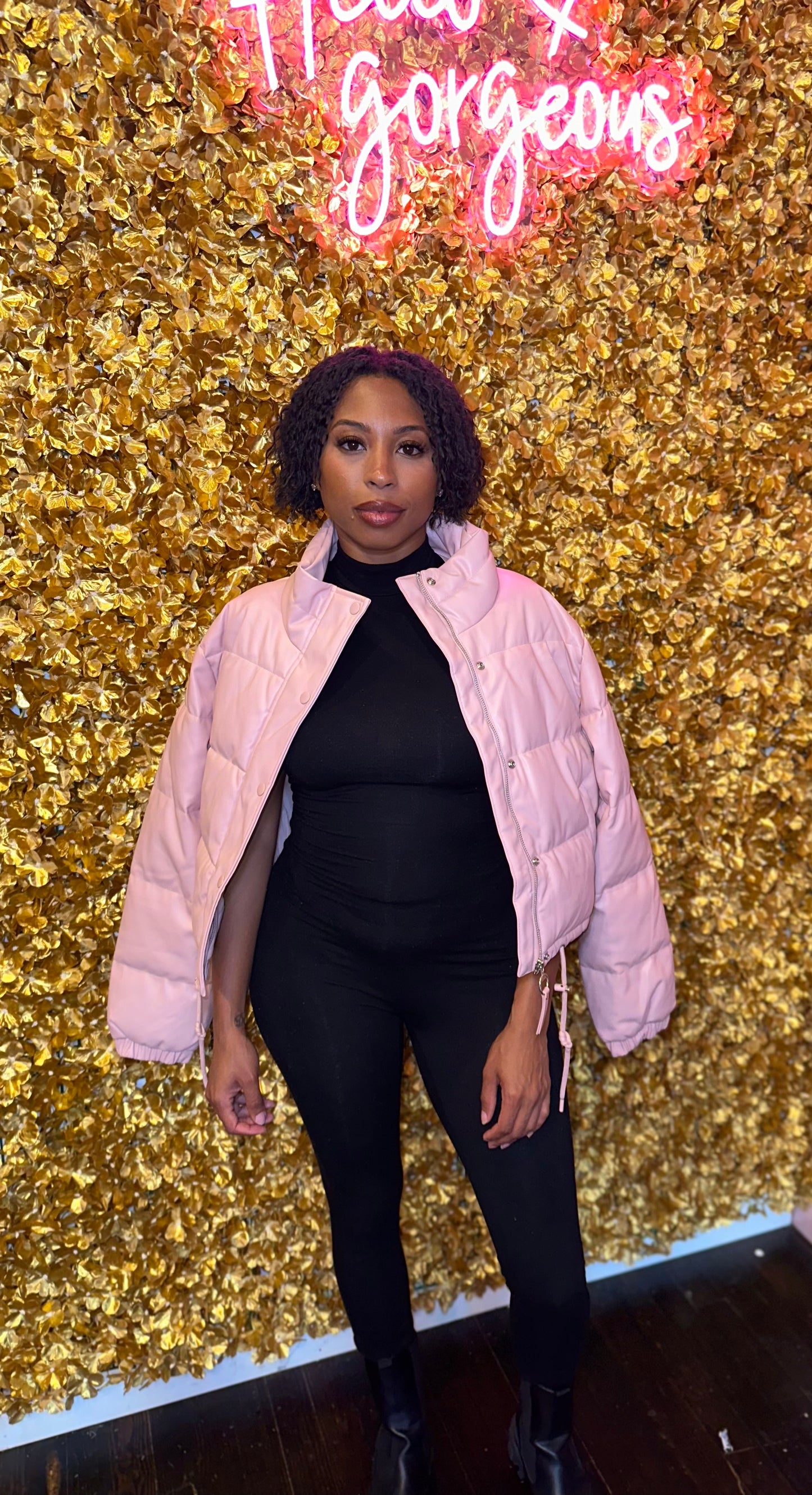 Powder Pink Puffer Coat