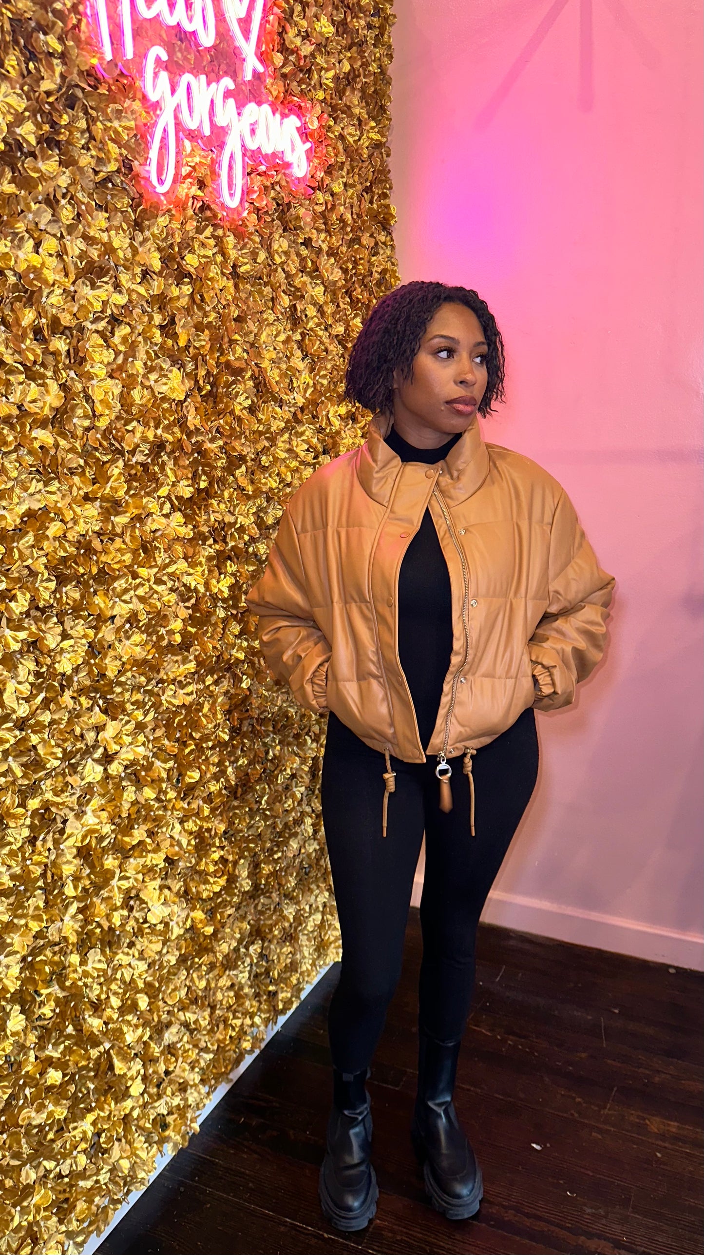 Caramel Puffer Coat