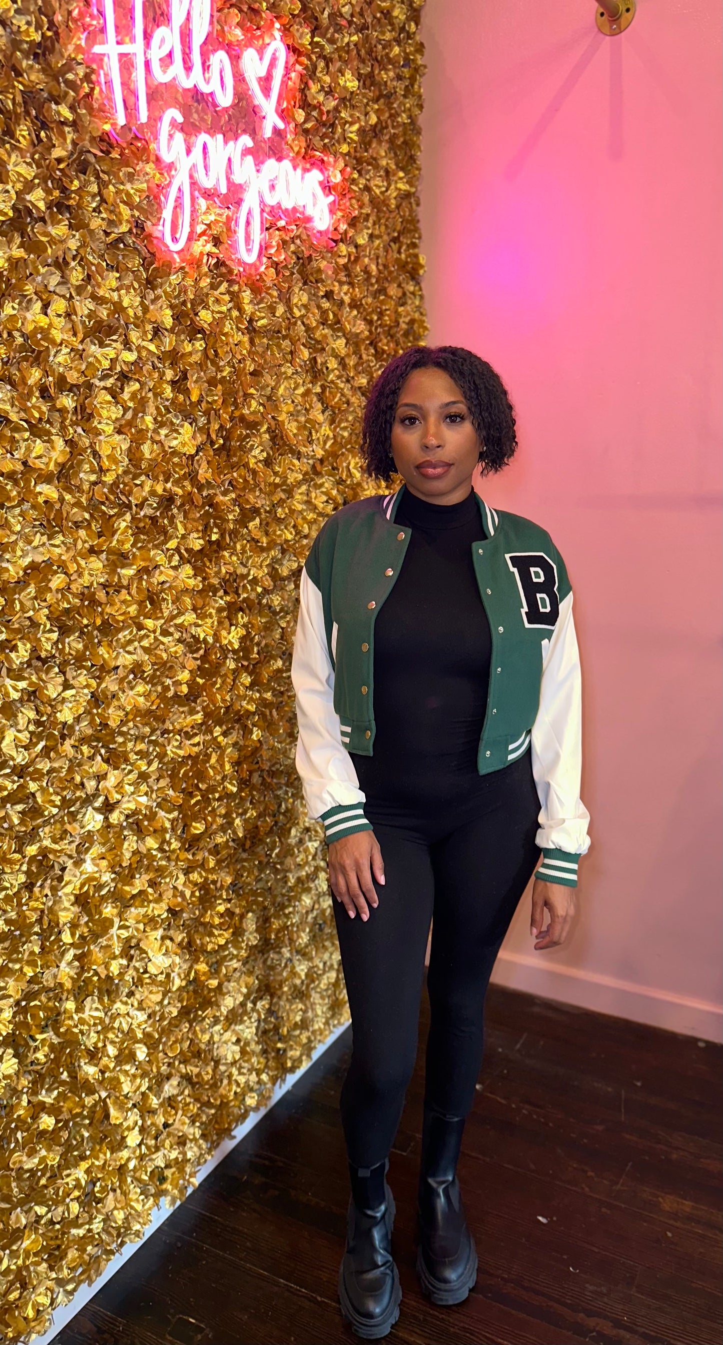 Moss Green Varsity Jacket