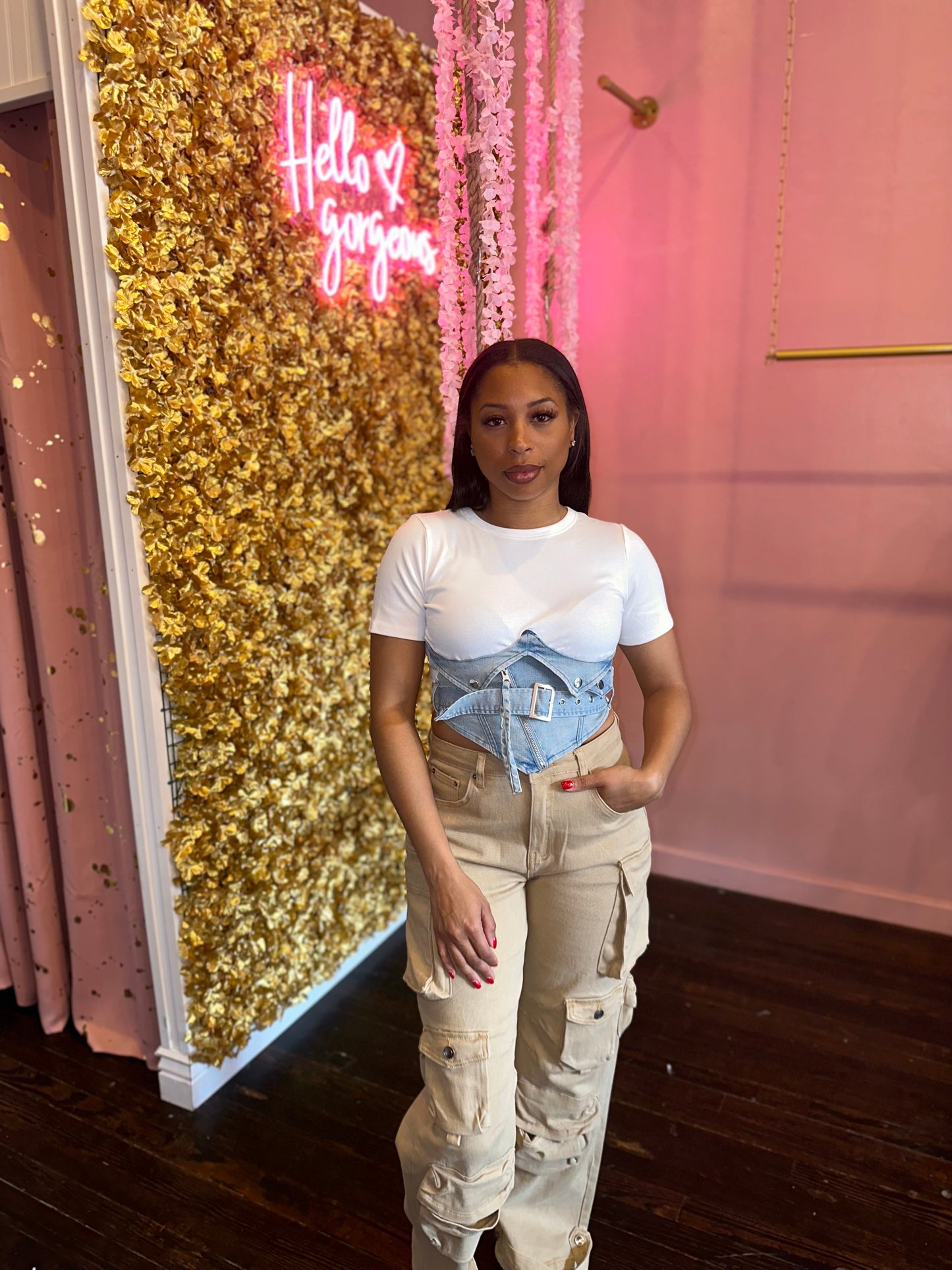 Nude Cargo Pants