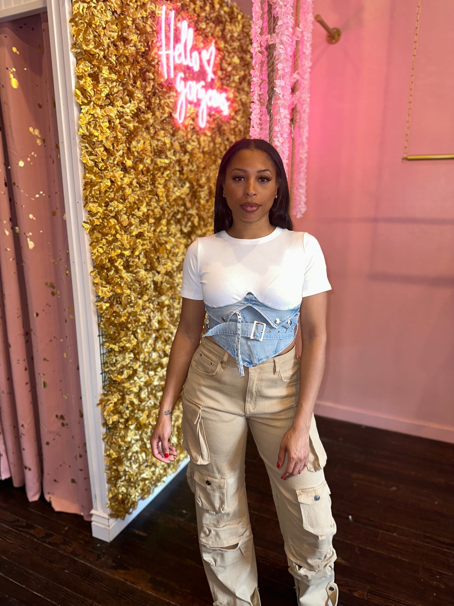 Nude Cargo Pants