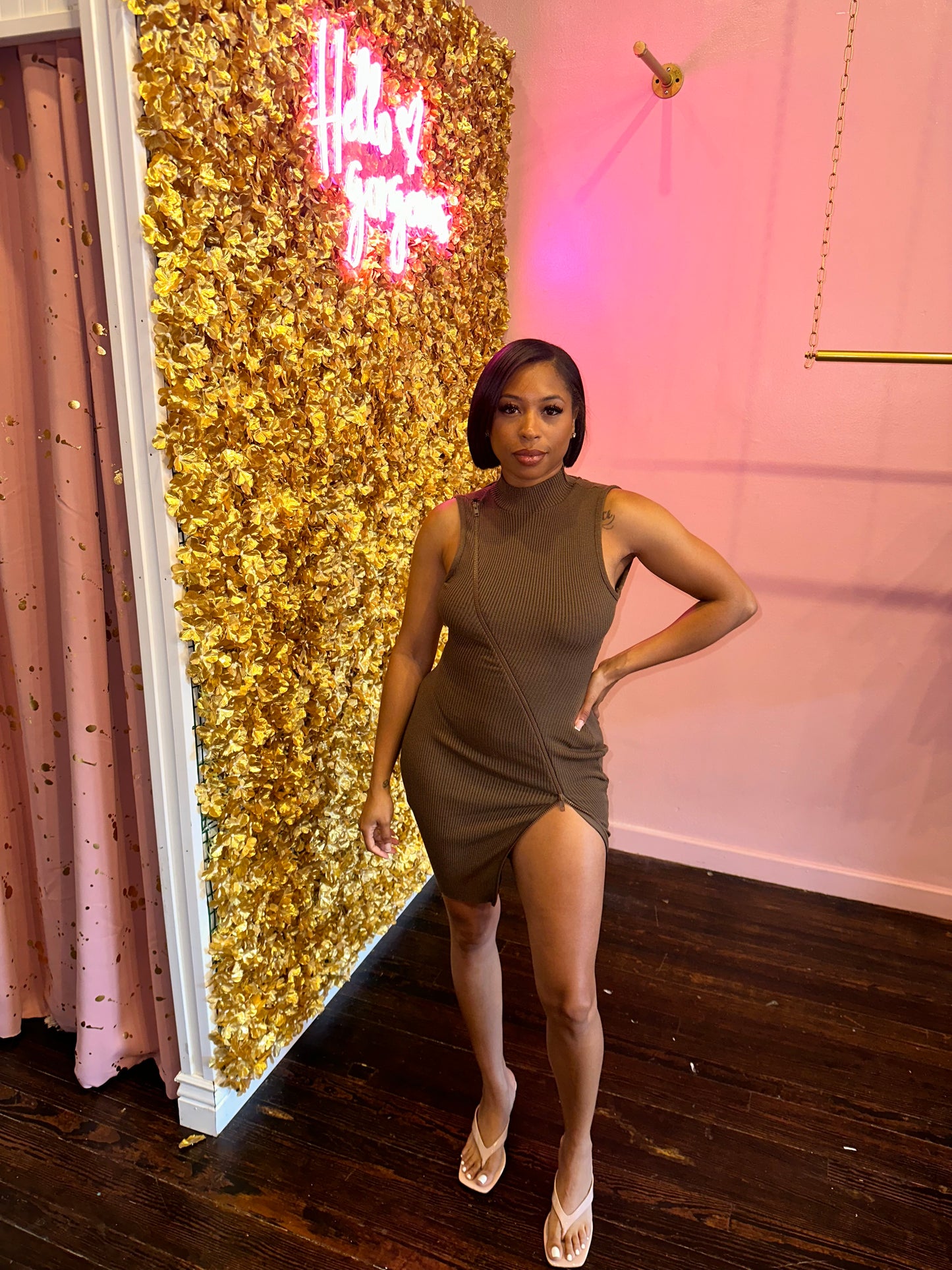 Espresso midi Dress