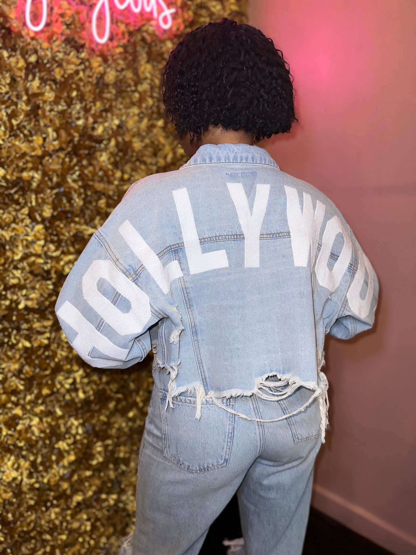 So Hollywood Denim Jacket (White)