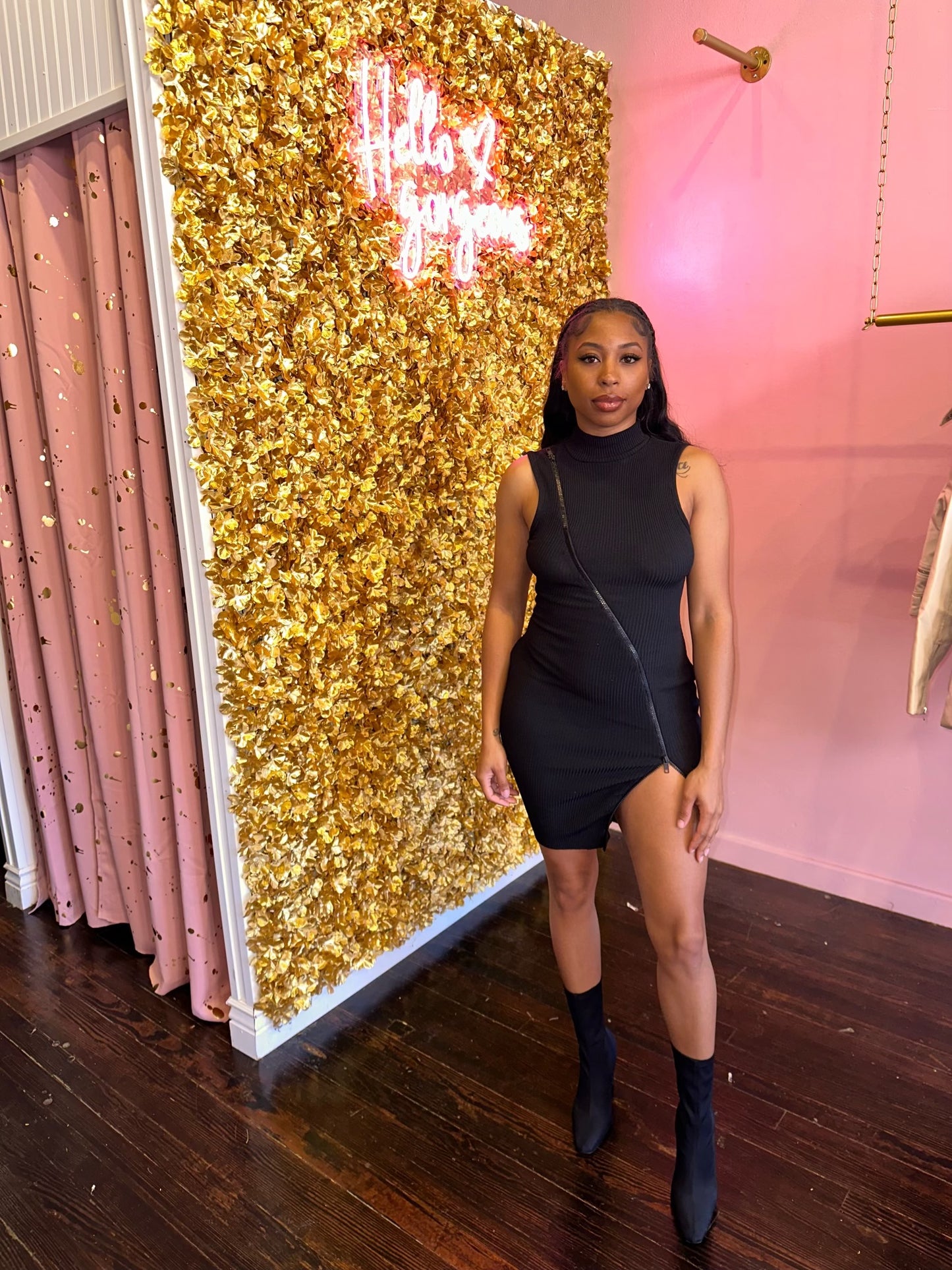 Perfect Black Ribbed Dress