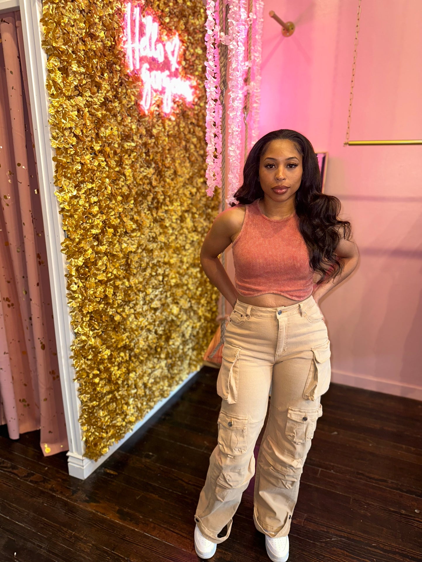 Nude Cargo Pants
