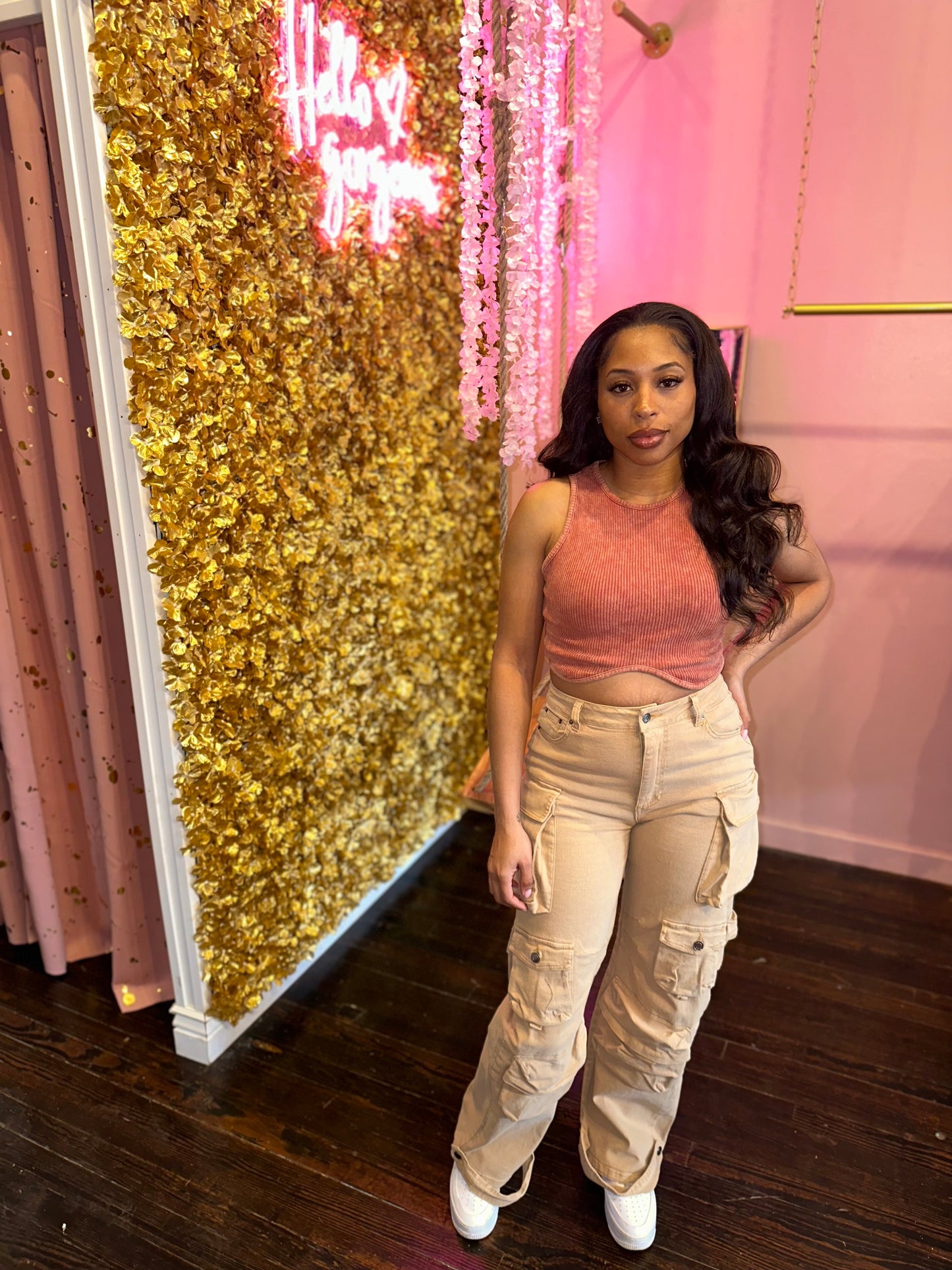 Nude Cargo Pants