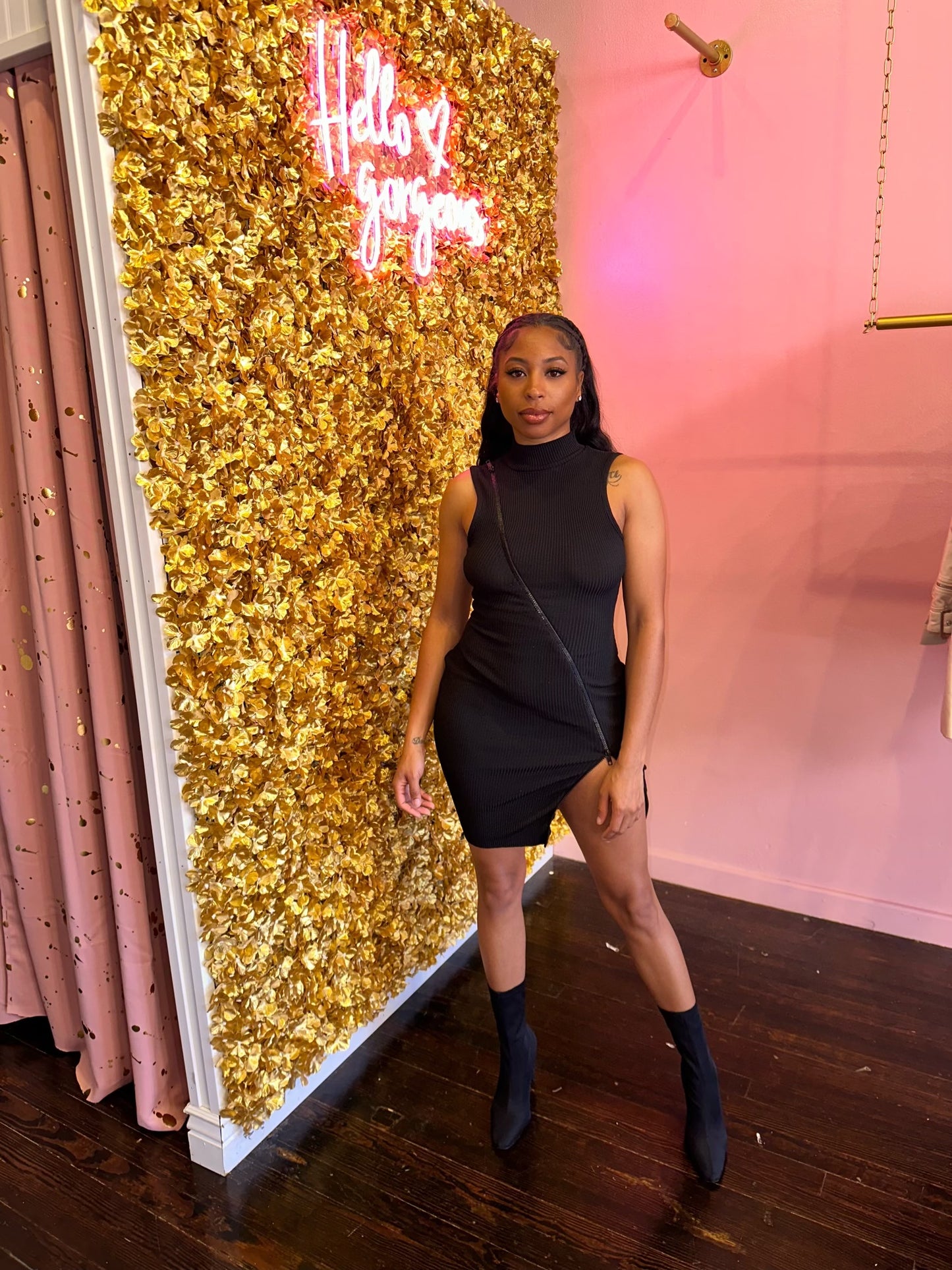 Perfect Black Ribbed Dress