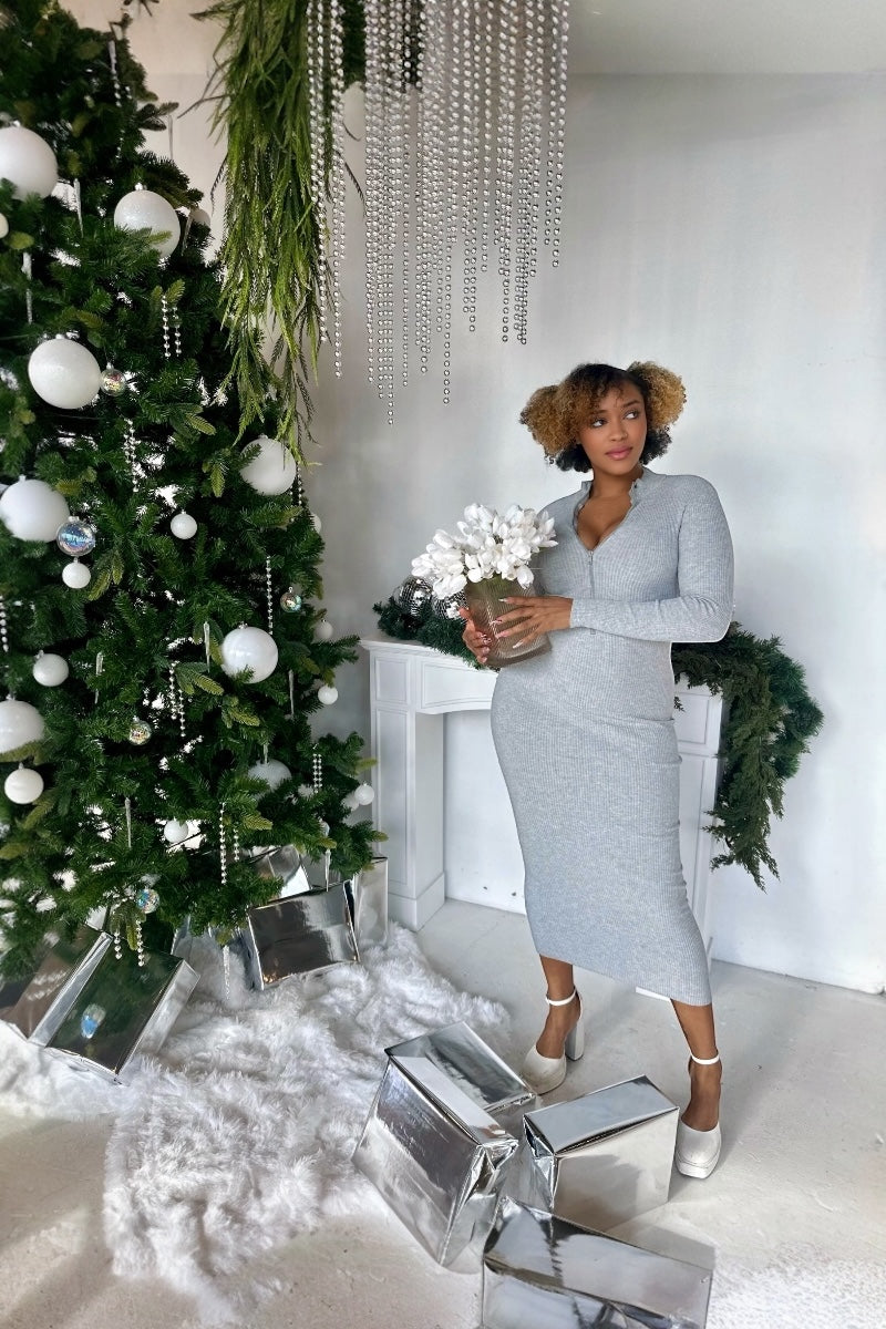 Grey Essential Luxe Dress