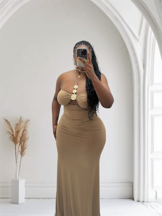 Nude Luxe Goddess Dress