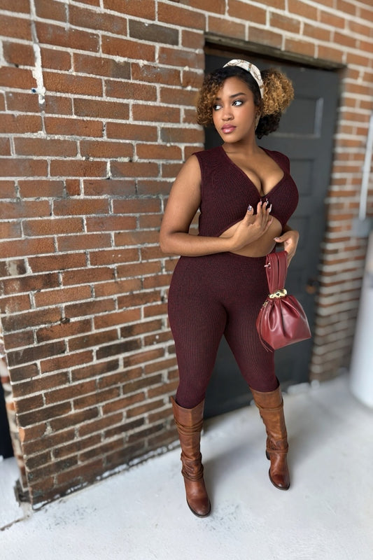 Burgundy Essential Jumpsuit