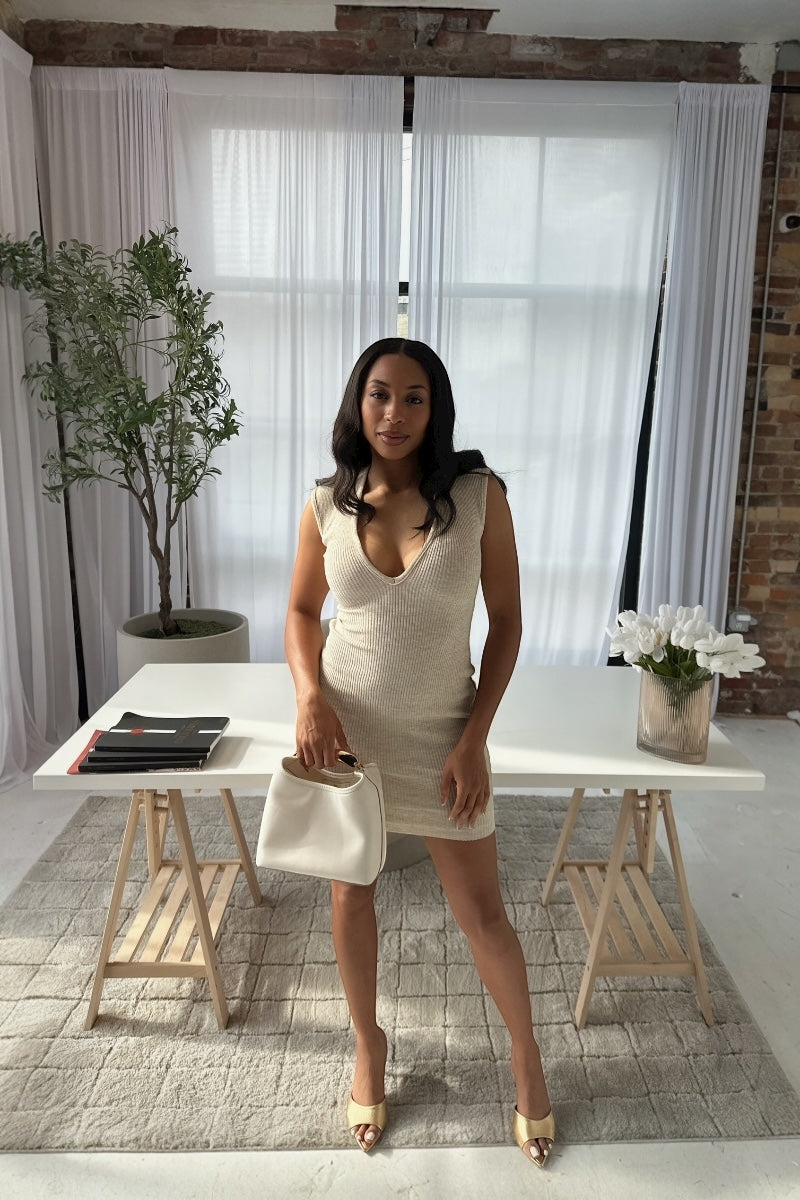 Nude Luxe Mini Dress