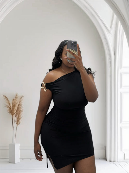 Black Luxe Mini Dress