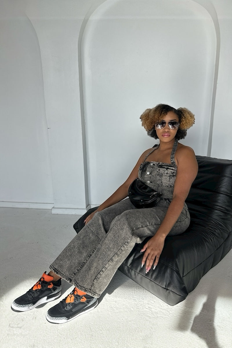 Dark Washed Denim Jumpsuit